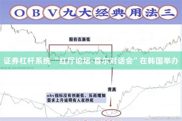 证券杠杆系统 “红厅论坛·首尔对话会”在韩国举办