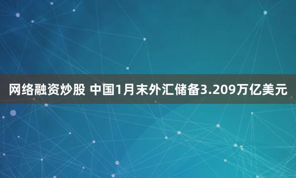 网络融资炒股 中国1月末外汇储备3.209万亿美元