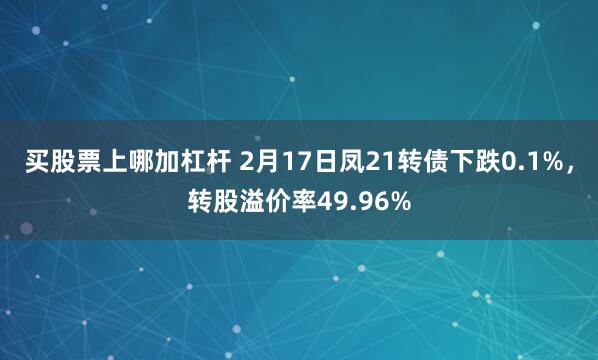 买股票上哪加杠杆 2月17日凤21转债下跌0.1%，转股溢价率49.96%